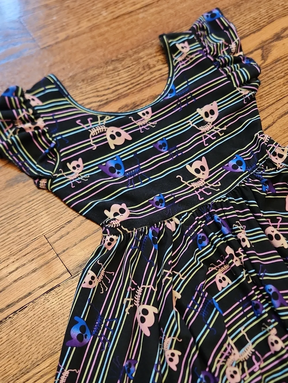 Dot Dot Smile Skeleton Kitty Dress Size 7